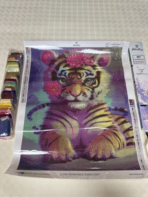 Blumen Babytiger - Eckige AB Steine - 40x50cm - 45 Farben – Bild 2