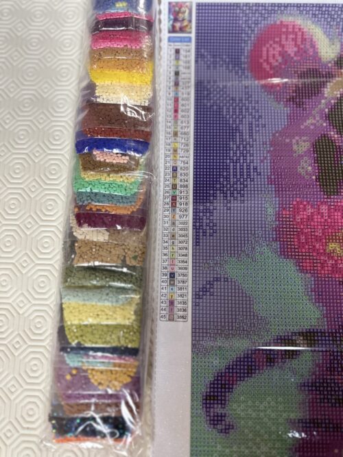 Blumen Babytiger - Eckige AB Steine - 40x50cm - 45 Farben – Bild 5