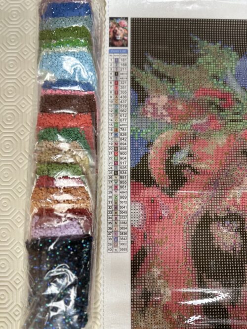 Verblumter stolzer Löwe - Eckige AB Steine - 30x50cm - 40 Farben – Bild 5