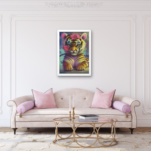 Blumen Babytiger - Eckige AB Steine - 40x50cm - 45 Farben – Bild 9