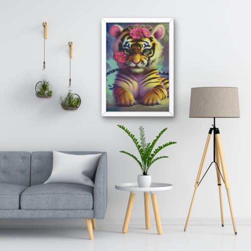 Blumen Babytiger - Eckige AB Steine - 40x50cm - 45 Farben – Bild 8