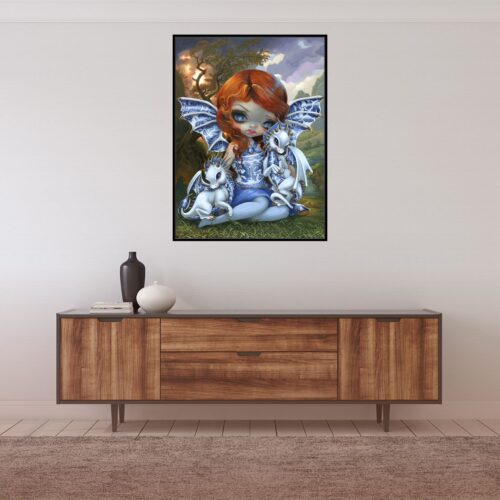 Jasmine Becket Griffith - Blue Willow Dragonlings - 70x95cm – Bild 9