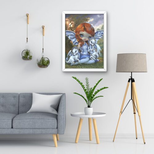 Jasmine Becket Griffith - Blue Willow Dragonlings - 70x95cm – Bild 10