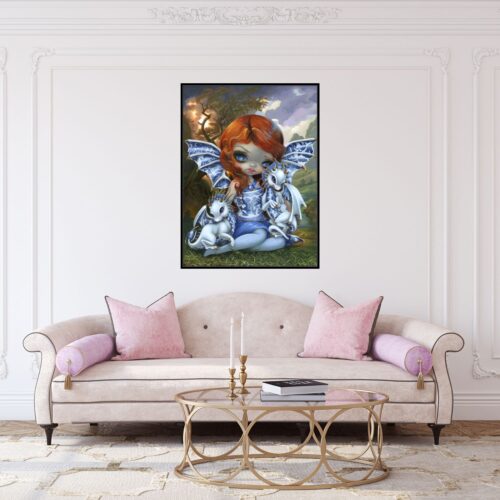 Jasmine Becket Griffith - Blue Willow Dragonlings - 70x95cm – Bild 8
