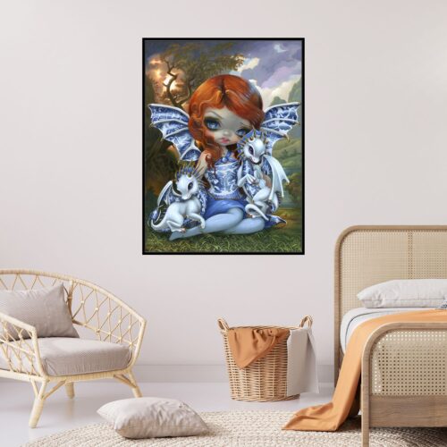 Jasmine Becket Griffith - Blue Willow Dragonlings - 70x95cm – Bild 5