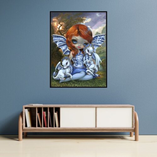 Jasmine Becket Griffith - Blue Willow Dragonlings - 70x95cm – Bild 6