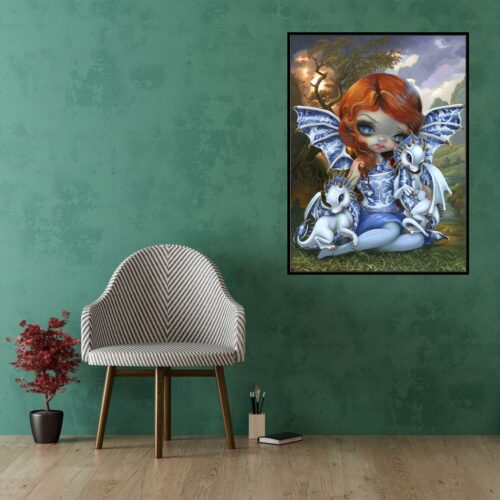 Jasmine Becket Griffith - Blue Willow Dragonlings - 70x95cm – Bild 7