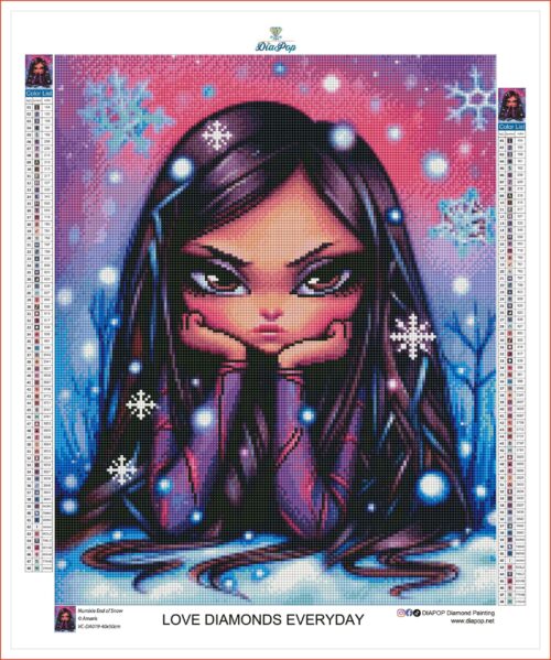 Amaris - Numixie End of Snow - 40x50cm - Eckige Harzsteine – Bild 2