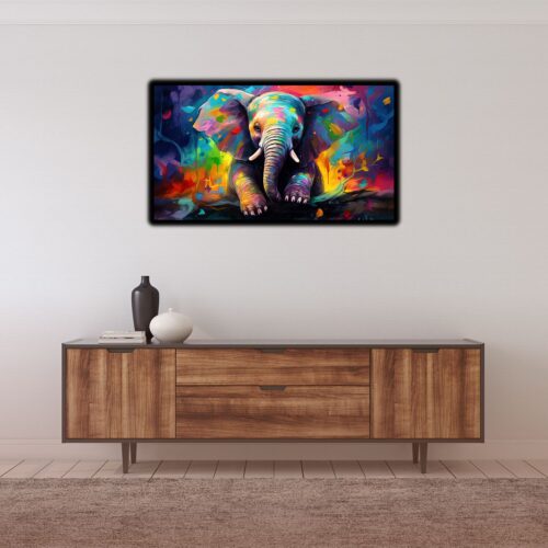 Baby Elefant Farbensplash – Bild 3