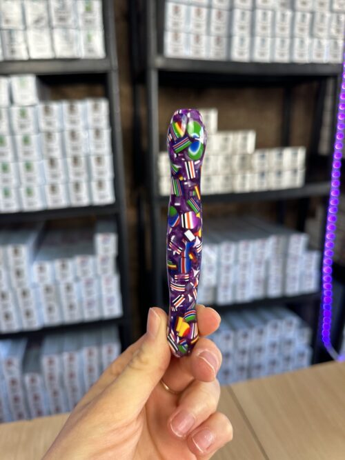 Ergo Stift "Bunt gemischt Lila" - 6 Metallaufsätze