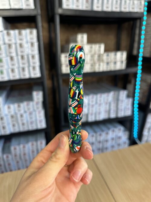 Ergo Stift "Bunt gemischt Grün" - 6 Metallaufsätze