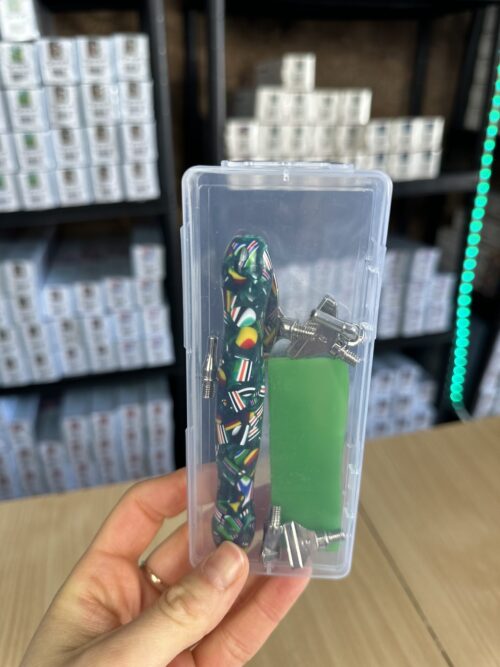 Ergo Stift "Bunt gemischt Grün" - 6 Metallaufsätze – Bild 3