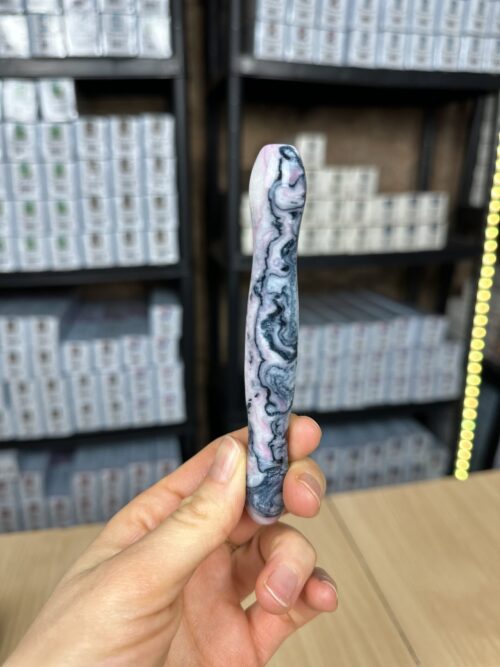 Ergo Stift "Marmor Rosa Grau Weiß" - 10 Metallaufsätze – Bild 2