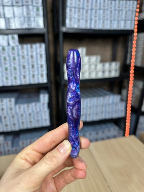 Ergo Stift "Wellen Blau Lila" - 11 Metallaufsätze
