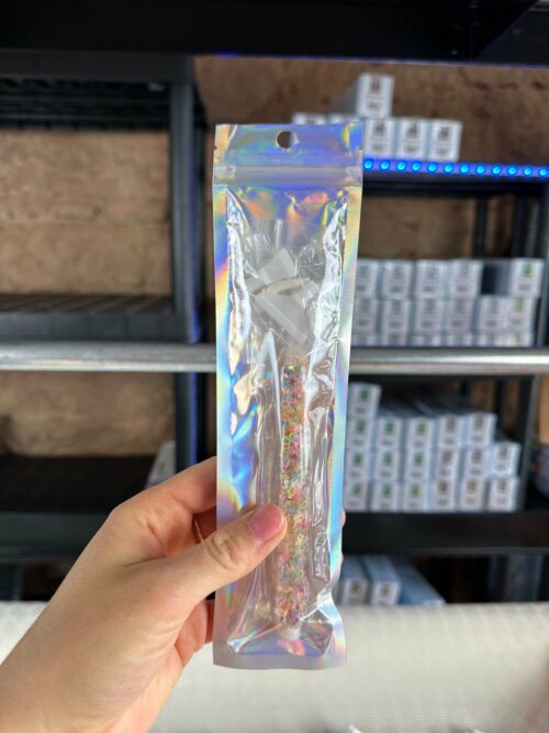 Ergo Stift "Buntes Sternenmuster" - 6 Plastikaufsätze – Bild 3