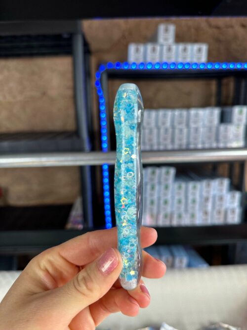 Ergo Stift "Sternenmuster Blau" - 6 Plastikaufsätze – Bild 2