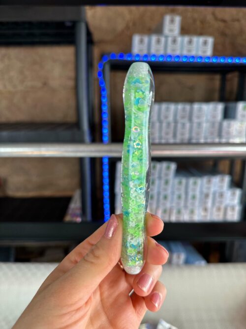 Ergo Stift "Sternenmuster Grün" - 6 Plastikaufsätze