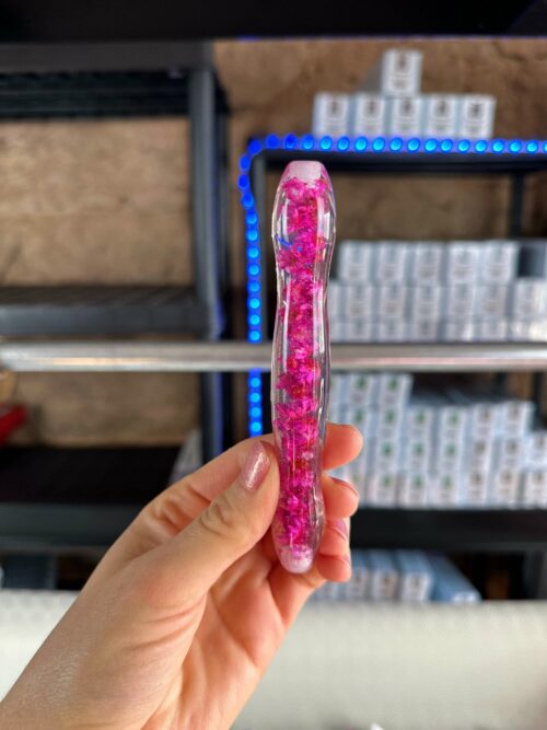 Ergo Stift "Blumen Pink" - 6 Plastikaufsätze