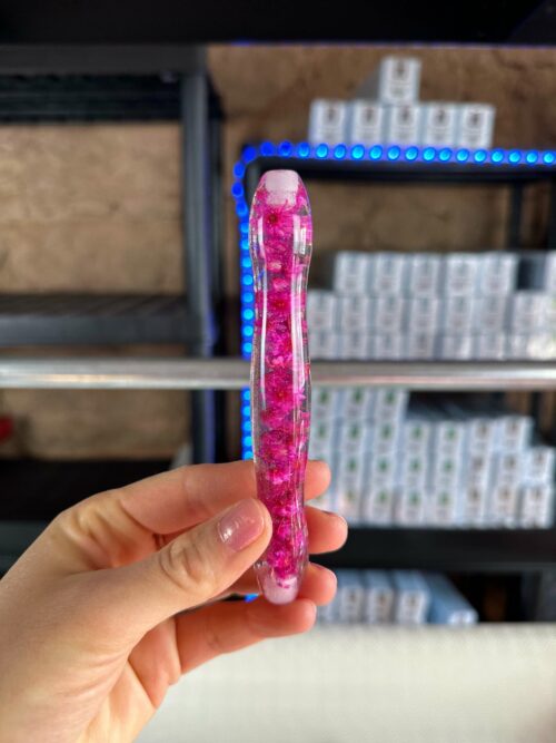 Ergo Stift "Blumen Pink" - 6 Plastikaufsätze – Bild 2