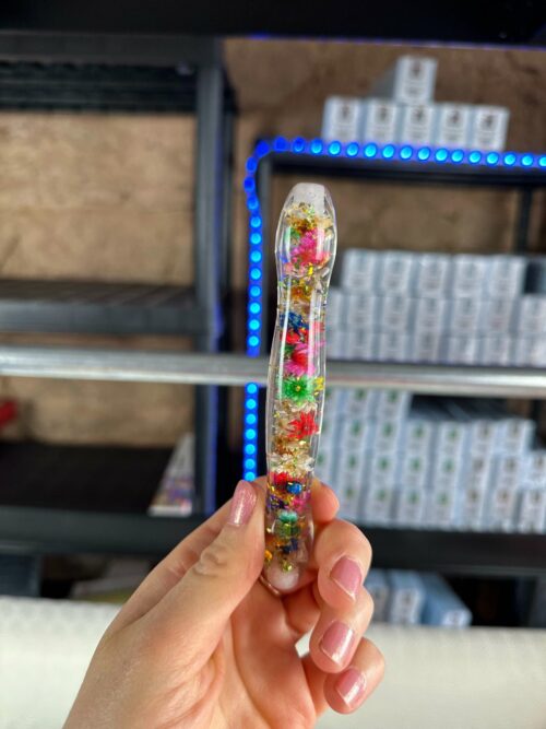 Ergo Stift "Blumen Bunt" - 6 Plastikaufsätze