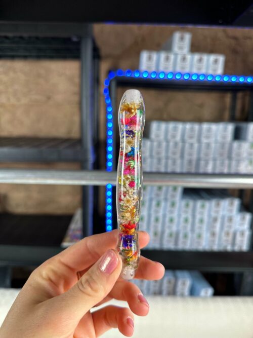 Ergo Stift "Blumen Bunt" - 6 Plastikaufsätze – Bild 2