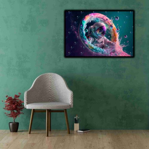 Astronaut in bunten Blasengalaxie – Bild 2