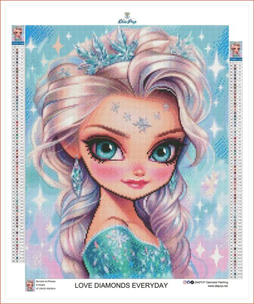 Amaris - Numixie Ice Princess - 40x50cm - Eckige Harzsteine - B-Ware - Ecken durch Transport zerknittert – Bild 2