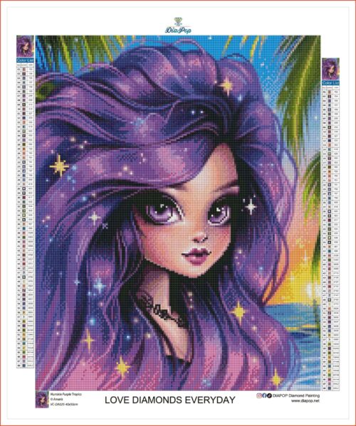 Amaris - Numixie Purple Tropics - 40x50cm - Eckige Harzsteine – Bild 2