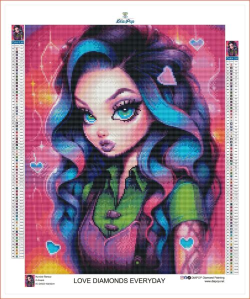 Amaris - Numixie Theresa - 40x50cm - Eckige Harzsteine - B-Ware - Ecken durch Transport zerknittert – Bild 2