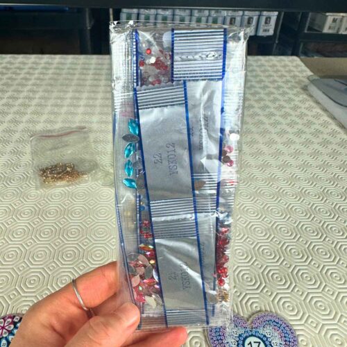DIY Diamond Painting Schlüsselanhänger - Herzen 1 - 5 Stück - beidseitig paintbar – Bild 5