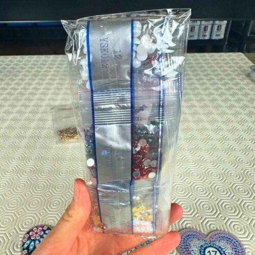 DIY Diamond Painting Schlüsselanhänger - Herzen 1 - 5 Stück - beidseitig paintbar – Bild 4