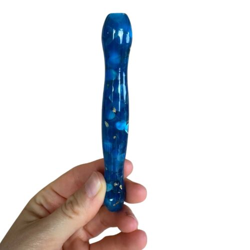 Ergo Stift "Herzen Blau Gold" - 5 Metallaufsätze