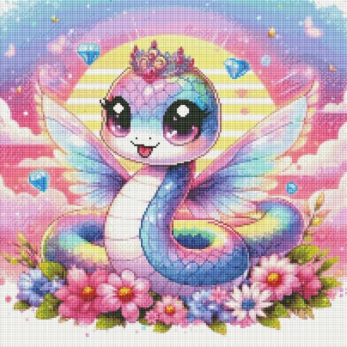 Tiki Diamonds - Fairy Snake - 50x50cm - Eckige Harzsteine – Bild 2