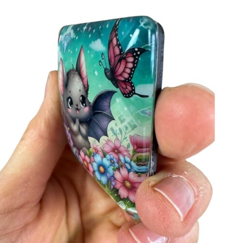 Glas Cover Minder Magnet - Fledermaus Sally - Tiki Diamonds – Bild 2
