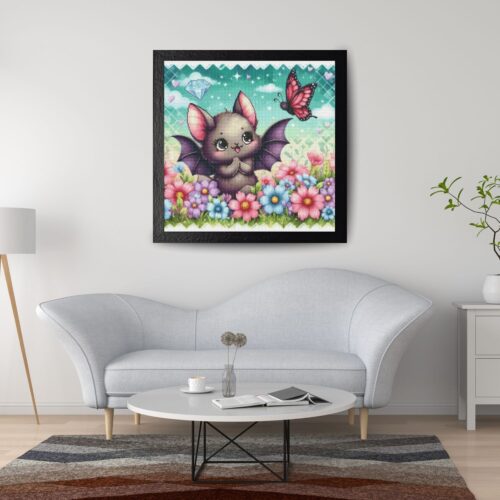 Tiki Diamonds - Fledermaus Sally - 50x50cm - Eckige Harzsteine – Bild 5
