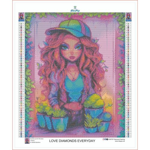 Amaris - Numixie Love for the Green - 40x50cm - Eckige Harzsteine – Bild 3