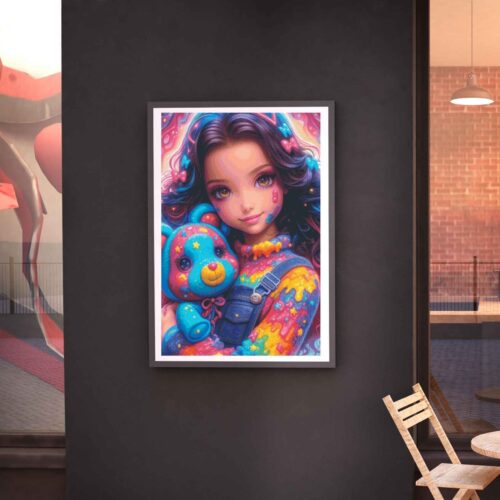 Bex Ai Art - Paint Splatter Bear 8 – Bild 8