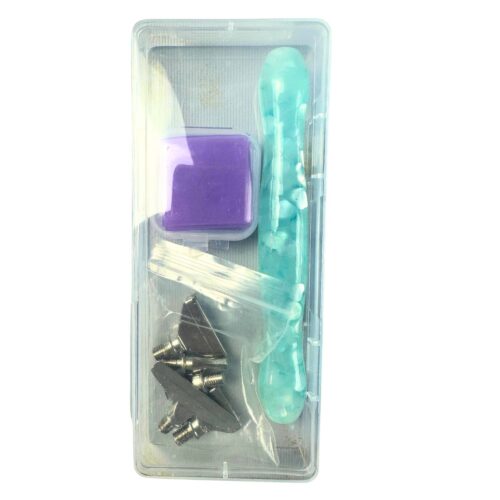 Ergo Stift "Eisblauer Kristall" - 5 Metallaufsätze – Bild 2