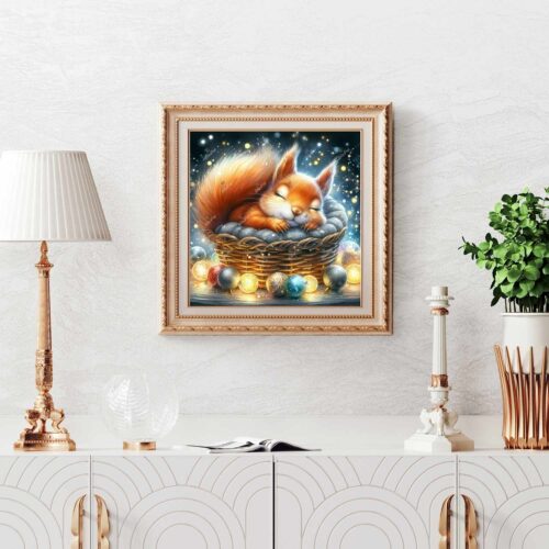 Tinkerangie - Schlafendes Eichhörnchen im Lichterkorb – Bild 2