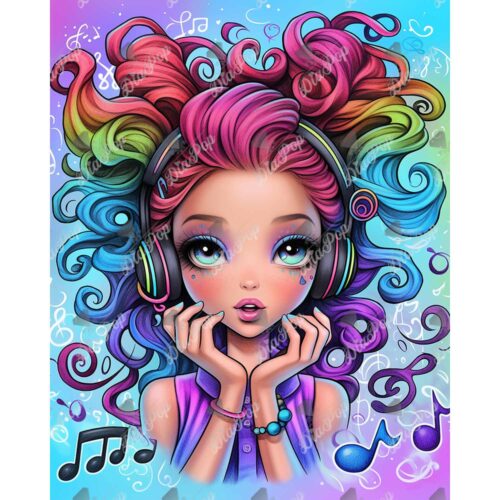 Amaris - Numixie The Power of Music - 40x50cm - Eckige Harzsteine