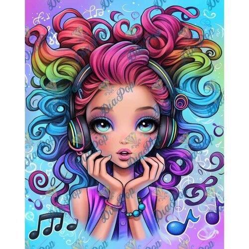 Amaris - Numixie The Power of Music - 40x50cm - Eckige Harzsteine
