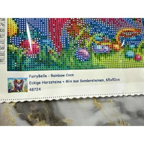 FairyBelle - Rainbow Coco - 50x65cm - Eckige Harzsteine + Mix aus Sondersteinen – Bild 10