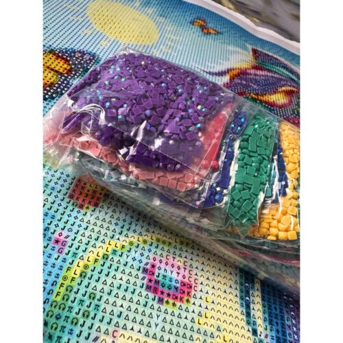 FairyBelle - Rainbow Coco - 50x65cm - Eckige Harzsteine + Mix aus Sondersteinen – Bild 3