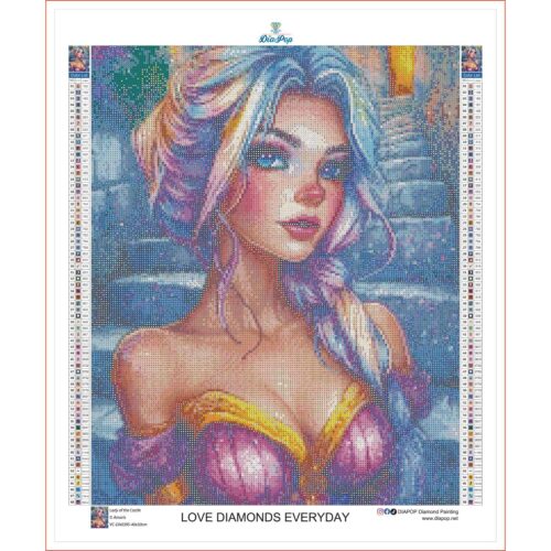 Amaris - Lady of the Castle - 40x50cm - Eckige Harzsteine – Bild 3