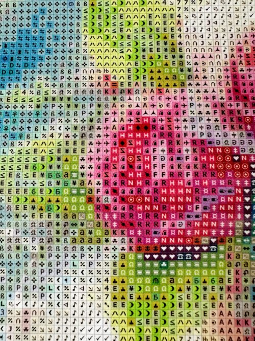 Sandrietta - Rosenträume im Feenweiher - 60x60cm - 120 Farben - Eckige Harzsteine + Mix aus Sondersteinen – Bild 6