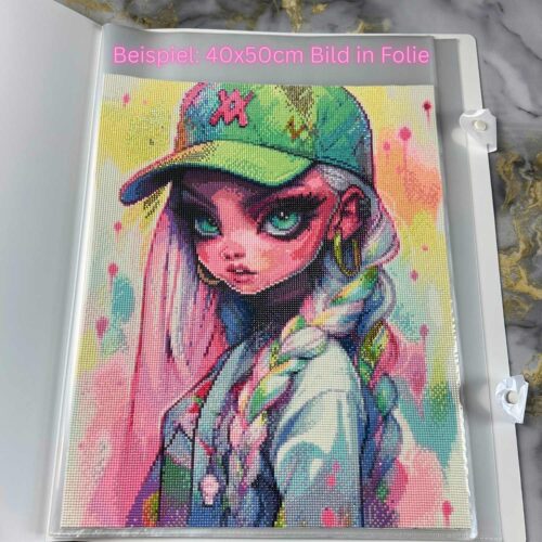 A2 Diamond Painting Sammelmappe – für Bilder bis 40x50 cm (30 Folien) – Bild 7