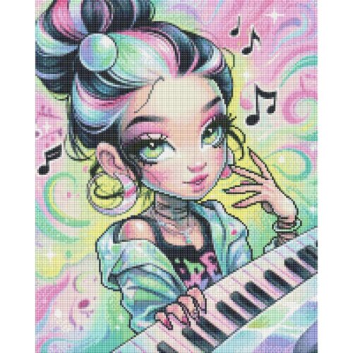 Amaris - Numixie Keyboard Fun - 40x50cm - Eckige Harzsteine – Bild 2