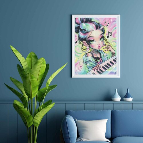 Amaris - Numixie Keyboard Fun - 40x50cm - Eckige Harzsteine – Bild 4