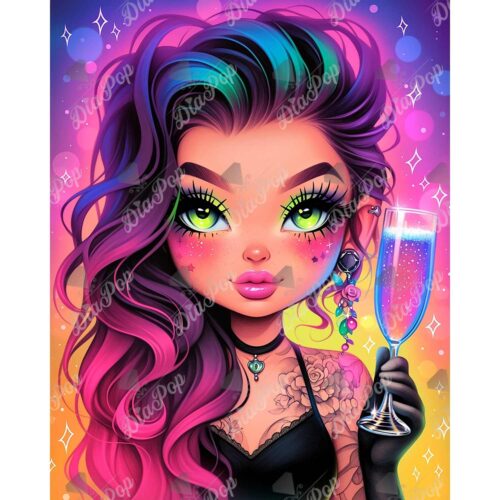 Amaris - Numixie Happy New Year Toast - 40x50cm - Eckige Harzsteine