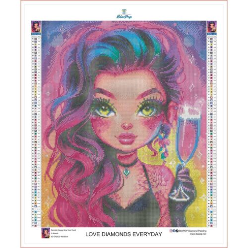 Amaris - Numixie Happy New Year Toast - 40x50cm - Eckige Harzsteine – Bild 3
